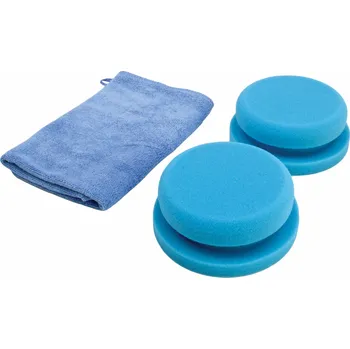 Leštící sada na karoserie aut, houbičky a utěrka, 3 ks – Satra S-CL3PS