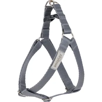 Postroj pro psa Nastavitelný postroj pro psa RUMBA STEP IN šedá velikost XS, S, M, L, XL Rozměr: S - 27-40x1,5 cm