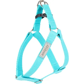 Postroj pro psa Nastavitelný postroj pro psa RUMBA STEP IN tyrkysová velikost XS, S, M, L, XL Rozměr: XS - 22-30x1,0 cm