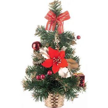 Vánoční stromek Stromeček Vánoce ozdobený, červený, 30 cm