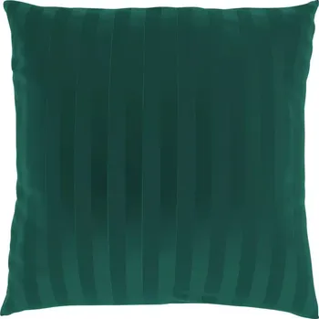 Povlak na dekorativní polštářek Kvalitex Povlak na polštář saténový s proužkem, TMAVĚ ZELENÝ