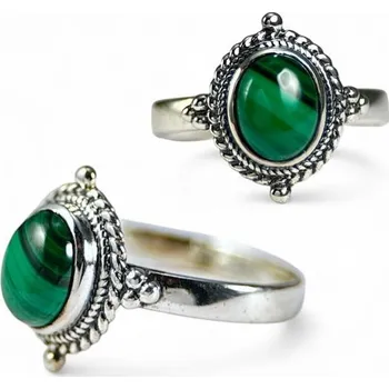 Prsten VIRIDIA, prsten, malachit stříbro 925/1000