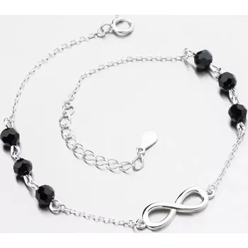 Náramek Dámský náramek stříbro 925 nekonečno s kuličkami PKL-4042 délka 20 cm