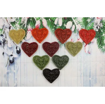 Vánoční ozdoba Ozdoba ze včelího vosku srdce velké černé