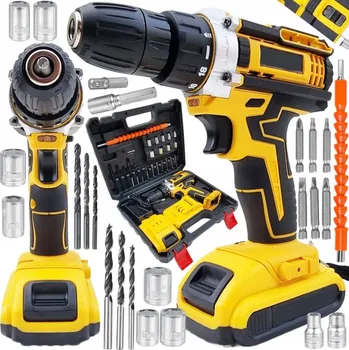 Aku vrtací šroubovák + 2x baterie + 2x příslušenství