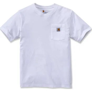Pánské tričko CARHARTT WORKWEAR POCKET T-SHIRT WHITE Velikost: L