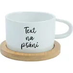 TEXT NA PŘÁNÍ - bílý keramický hrníček Makronka 200 ml