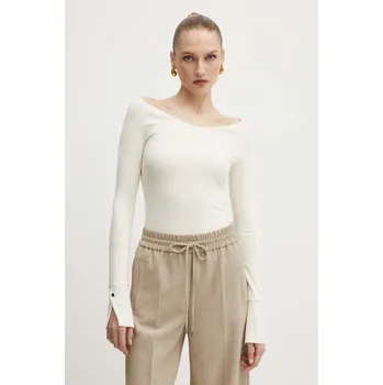 Tričko s dlouhým rukávem BOSS béžová barva 50509415 01X, vel. XL