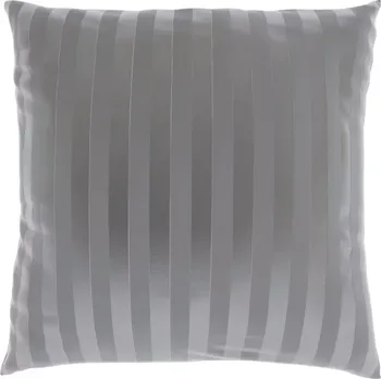 Povlak na dekorativní polštářek Kvalitex Povlak na polštář saténový s proužkem, SVĚTLE ŠEDÝ