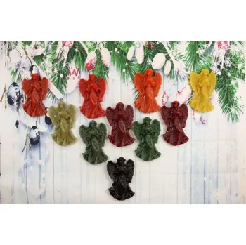 Vánoční ozdoba Ozdoba ze včelího vosku anděl velký žluté