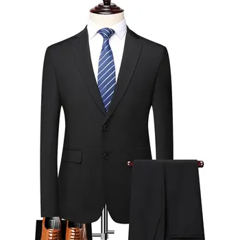 Elegantní business set – profesionální pánský oblek Velikost: M, Barva (Varianta): Black 2