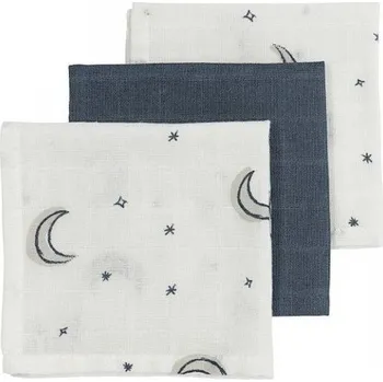 Přebalovací podložka MEYCO mušelínové pleny Moon indigo 3ks 30x30 cm