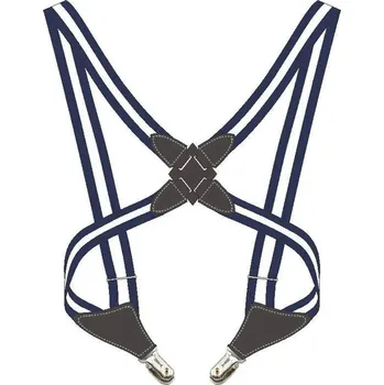 Kšandy Elegantní nastavitelné pánské šle s klipy | doplněk - Bílo-modrá