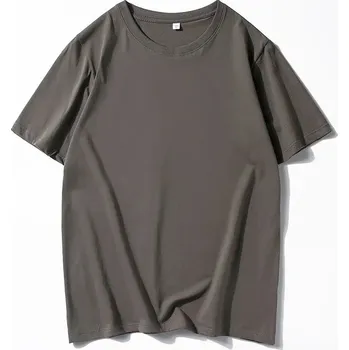 Pánské tričko Pánské těžší bavlněné tričko s krátkým rukávem Barva: Tmavě Šedá, Velikost: XL