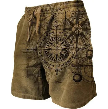 Pánské kraťasy Plážové šortky s 3D potiskem – pánský street styl pro léto Velikost: 3XL, Barva (Varianta): Shorts-HWH45689