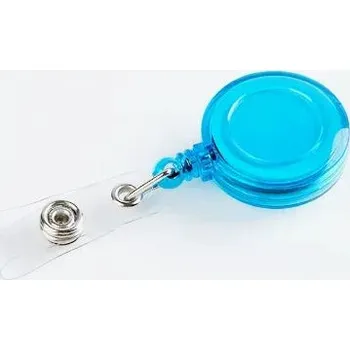 Náhrdelník Průhledný držák karet s klipem – badge, dokladovka, ID Barva (Varianta): Light Blue Clip