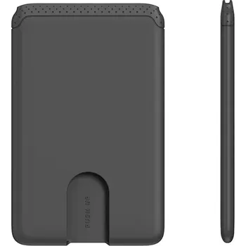 Ledvinka Silikonové pouzdro na mobil a karty – samolepicí držák Barva (Varianta): Černá