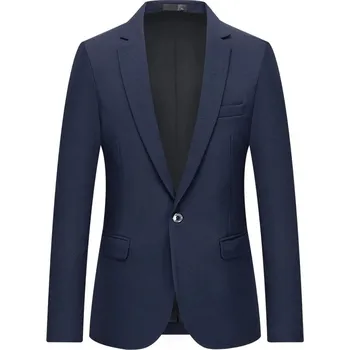 Pánské sako Jednořadé sako – slim fit střih pro volný čas a business styl Velikost: M, Barva (Varianta): Tmavě modrá