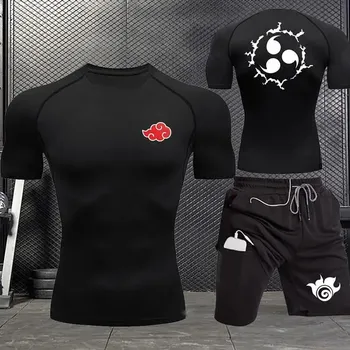 Pánský fitness set – kompresní tričko a šortky Velikost: XL, Barva (Varianta): 11