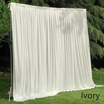 Burgundy matný závěs na focení a svatbu | látkové pozadí - Slonová kost , Š5m x V3m