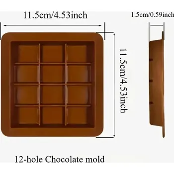 Forma na pečení Silikonová forma na čokoládu pro domácí výrobu | kuchyňské potřeby - 12 JAMEK