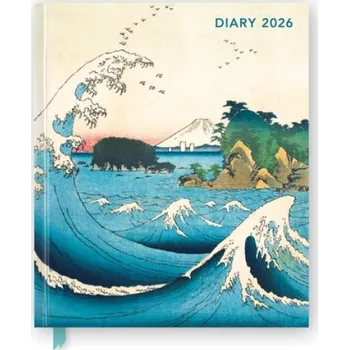 Cizojazyčná kniha Japanese Woodblocks 2026 Desk Diary Planner - Week to View, Illustrated Throughout