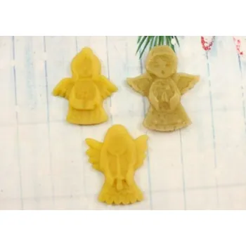 Vánoční ozdoba Sada ozdob ze včelího vosku staročeští andělé černé