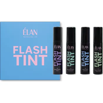 Barva na řasy a obočí ÉLAN Flash Tint sada barev na obočí (přímý pigment) 4×10 ml