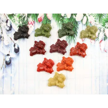 Vánoční ozdoba Ozdoba ze včelího vosku anděl s čelenkou hvězda oranžové