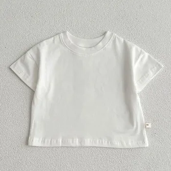 Dámské tričko Letní dětské tričko s krátkým rukávem – korejský styl Velikost: 3M, Barva (Varianta): K004 White