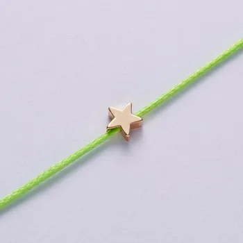 Náramek Pletený náramek se symbolem | šperk - Zelená (Pentagram)