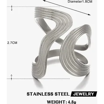 Prsten Nerezový ocelový prsten stylový minimalistický | dámský šperk - stříbrná