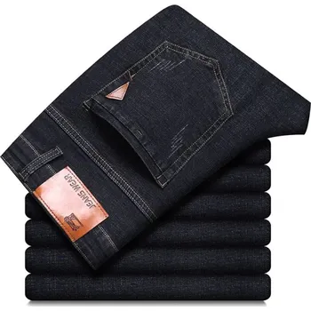 Pánské džíny Pánské džíny – elastické, rovný střih, velké velikosti Velikost: 40, Barva (Varianta): THYP008-Black