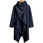 Pánský retro kabát s límcem a pláštěnkovým střihem Barva: Tmavě Modrá, Velikost: L