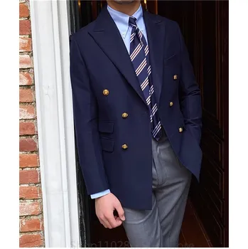 Pánské sako Dvouvrstvé slim sako – elegantní střih na každý den Velikost: M, Barva (Varianta): Tmavě modrá