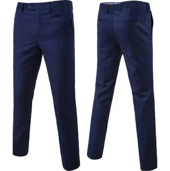 Pánské kalhoty Pánské společenské kalhoty – elegantní slim střih do obleku Velikost: M, Barva (Varianta): Tmavě modrá