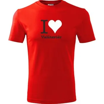 Chlapecké tričko Červené dětské tričko I love Velšteriér - dárek pro malého pejskaře / pejskařku - barva červená - velikost 6let