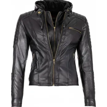 Dámská bunda Dámská Kožená Bunda Cleo Evion Brixton Černá Velikost: 2XL