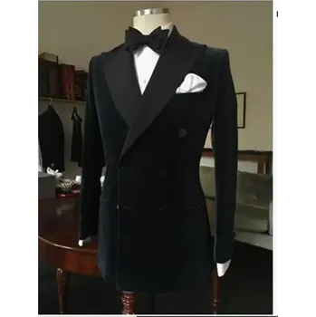 Pánské sako Dvouřadé společenské sako – slavnostní střih pro ženicha Velikost: 3XL, Barva (Varianta): Černá