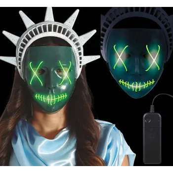 Fiestas Guirca Maska Socha Svobody s LED světlem