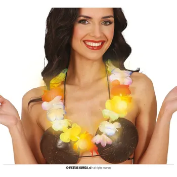 Karnevalový doplněk Havajský věnec - se světýlky