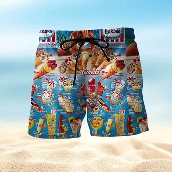 Pánská košile Letní havajská košile – potisk zmrzliny, oversized styl Velikost: 4XL, Barva (Varianta): DKZHF20242411D