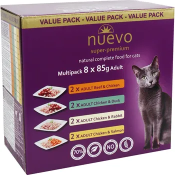 Krmivo pro kočku NUEVO kočka kapsa Adult Multipack 8x85g