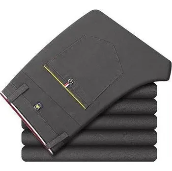 Pánské kalhoty Pánské pletené kalhoty – úzký střih, moderní žebrování Velikost: 36, Barva (Varianta): Šedá