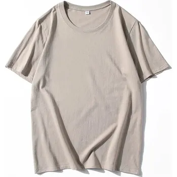 Pánské tričko Pánské těžší bavlněné tričko s krátkým rukávem Barva: Khaki, Velikost: XL