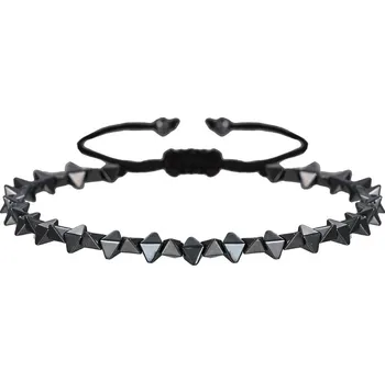 Náramek Černý nastavitelný hematitový náramek | šperk - Styl 2