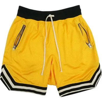 Pánské basketbalové šortky – síťovina, rychleschnoucí Barva: Žlutá, Velikost: 4XL