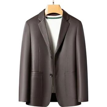 Pánská softshellová bunda Pánská kožená bunda – slim střih z jemné ovčí kůže Velikost: S, Barva (Varianta): Kávová