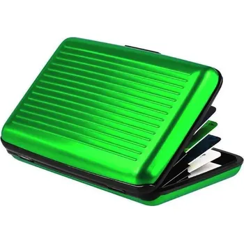 Ledvinka Kovové pouzdro na karty – voděodolné a tenké provedení Barva (Varianta): Zelená