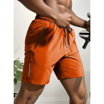 Pánské kraťasy Prodyšné sportovní kraťasy s gumou v pase a šňůrkou Velikost: 3XL, Barva (Varianta): Orange color